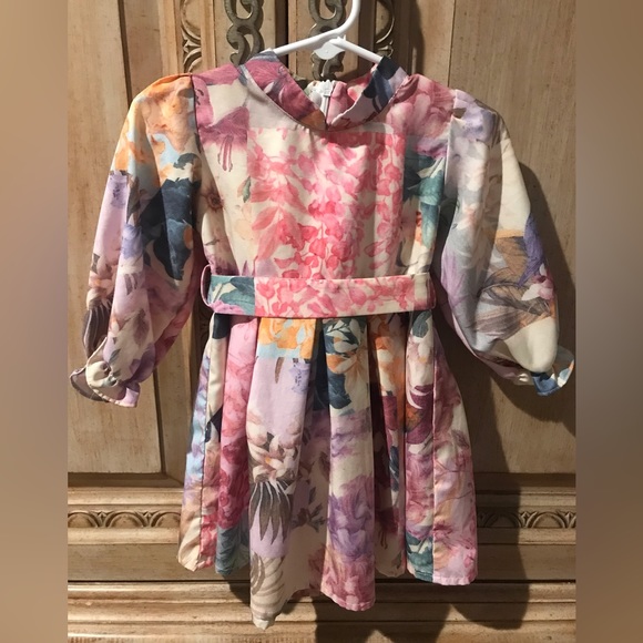 Vintage Looking 12-18month Dresses, Both Gold & Purple ones are velvet material - Picture 4 of 11